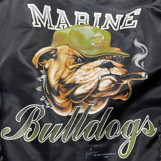Vintage 1989 Marine Bulldogs Jacket Hartwell Made in USA Size Xxl