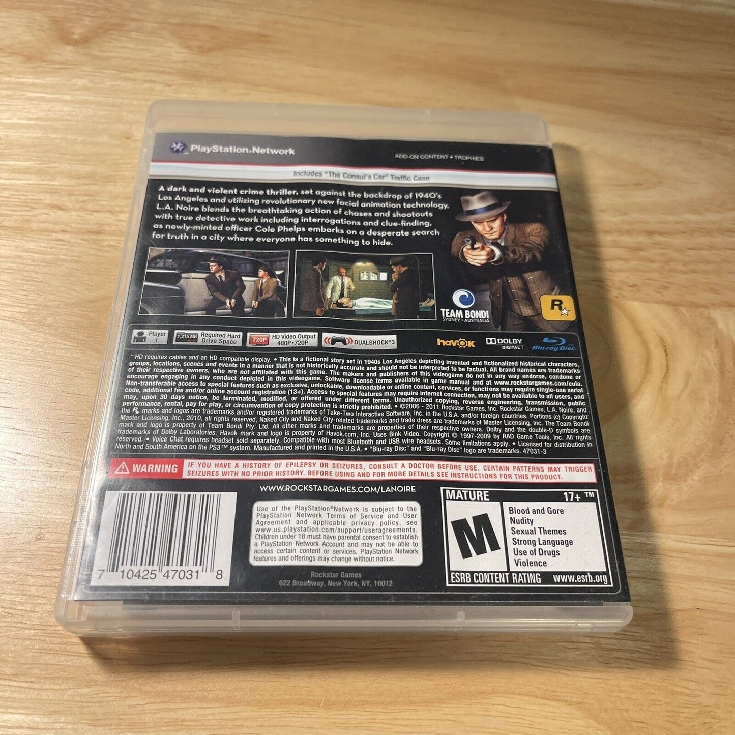 LA Noire PS3 PlayStation 3 - Complete CIB