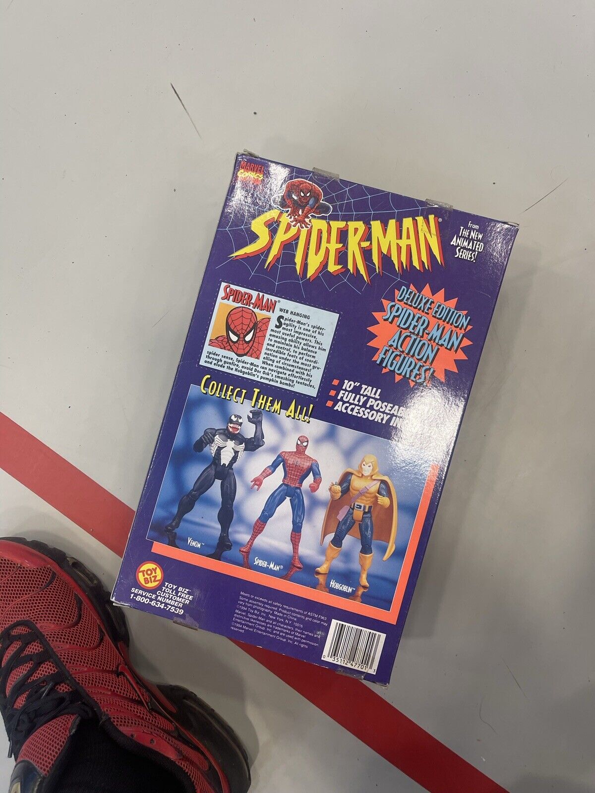 Vintage 1994 Marvel Spider-man Wall Hanging Deluxe Edition 10" Action Figure New