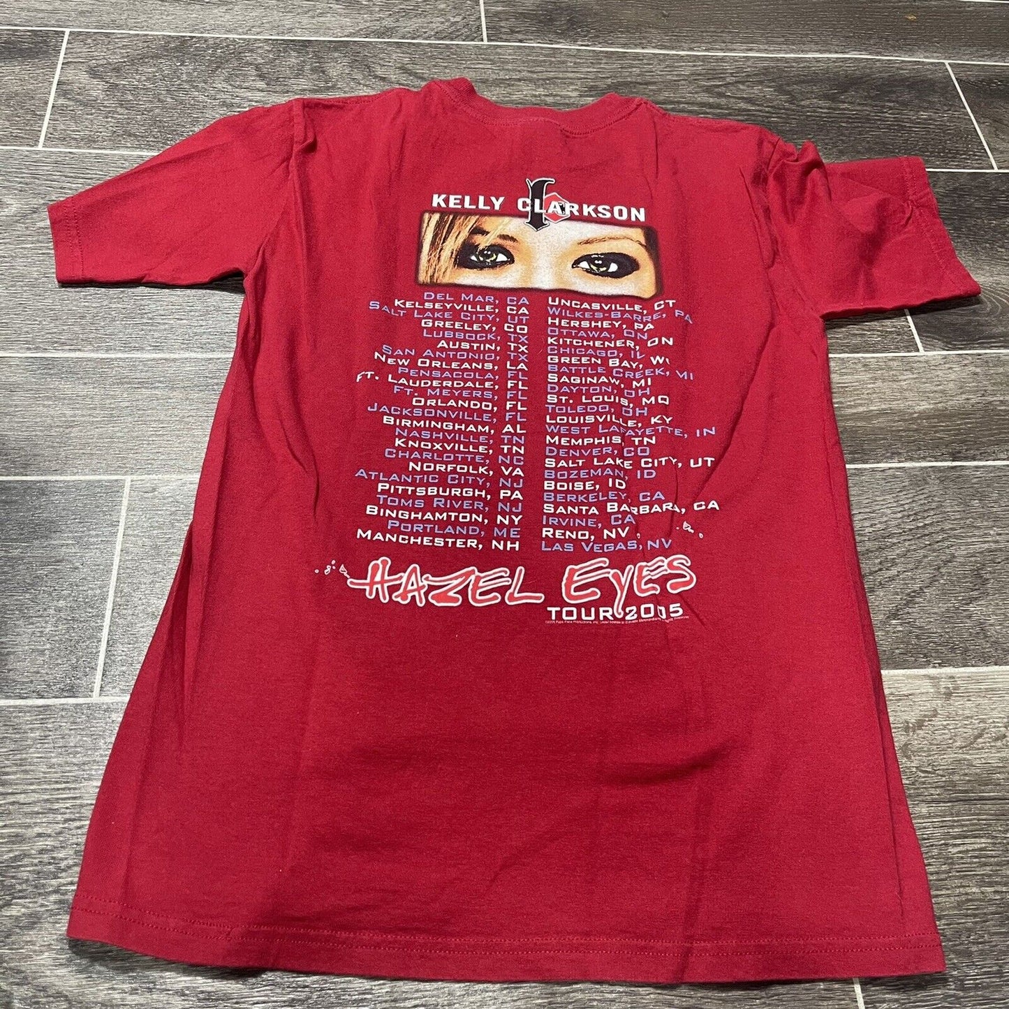 Kelly Clarkson Tee - American Idol 2005 Hazel Eyes Concert Tour T Shirt Small
