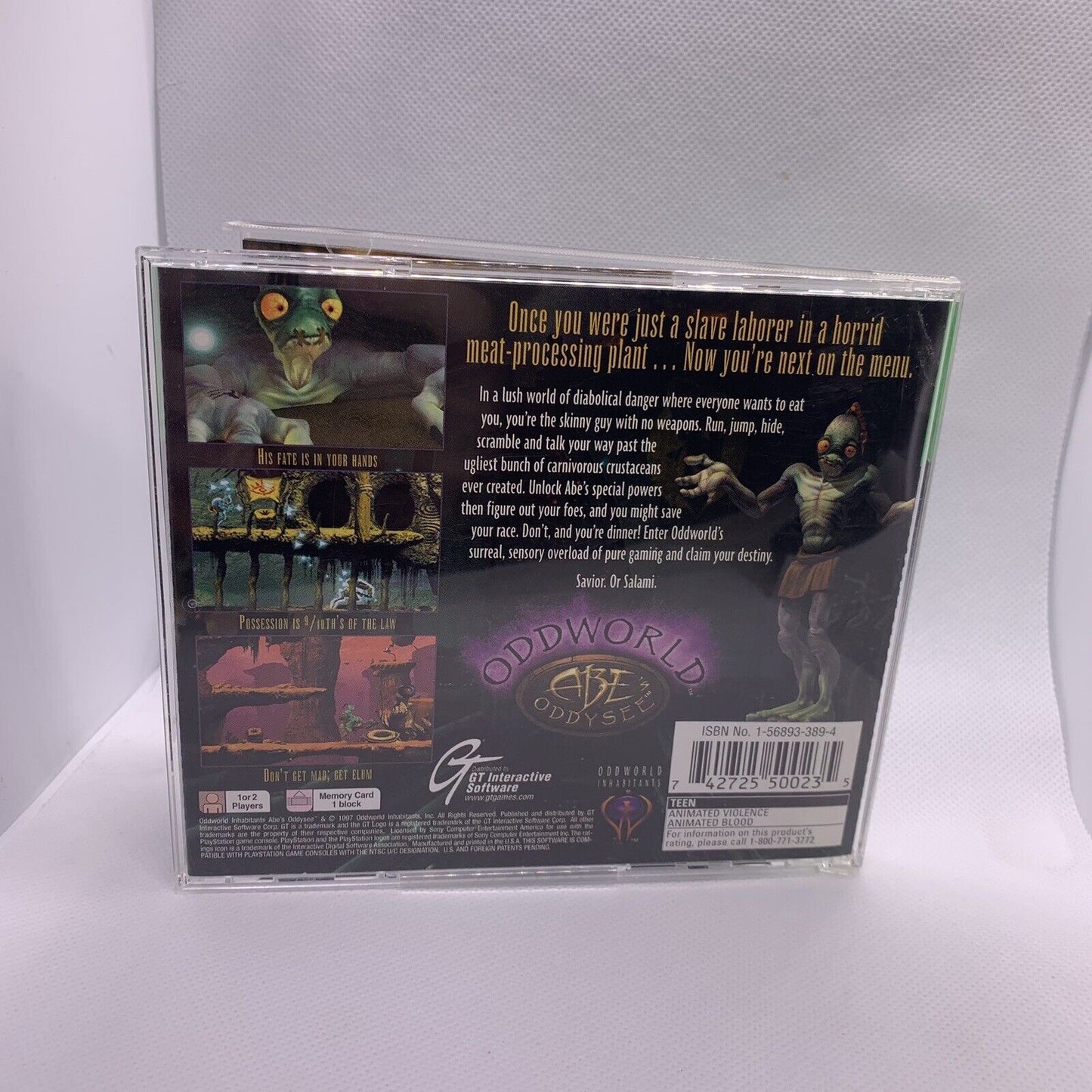 Sony PlayStation 1 PS1 Oddworld: Abe's Oddysee Greatest Hits Complete