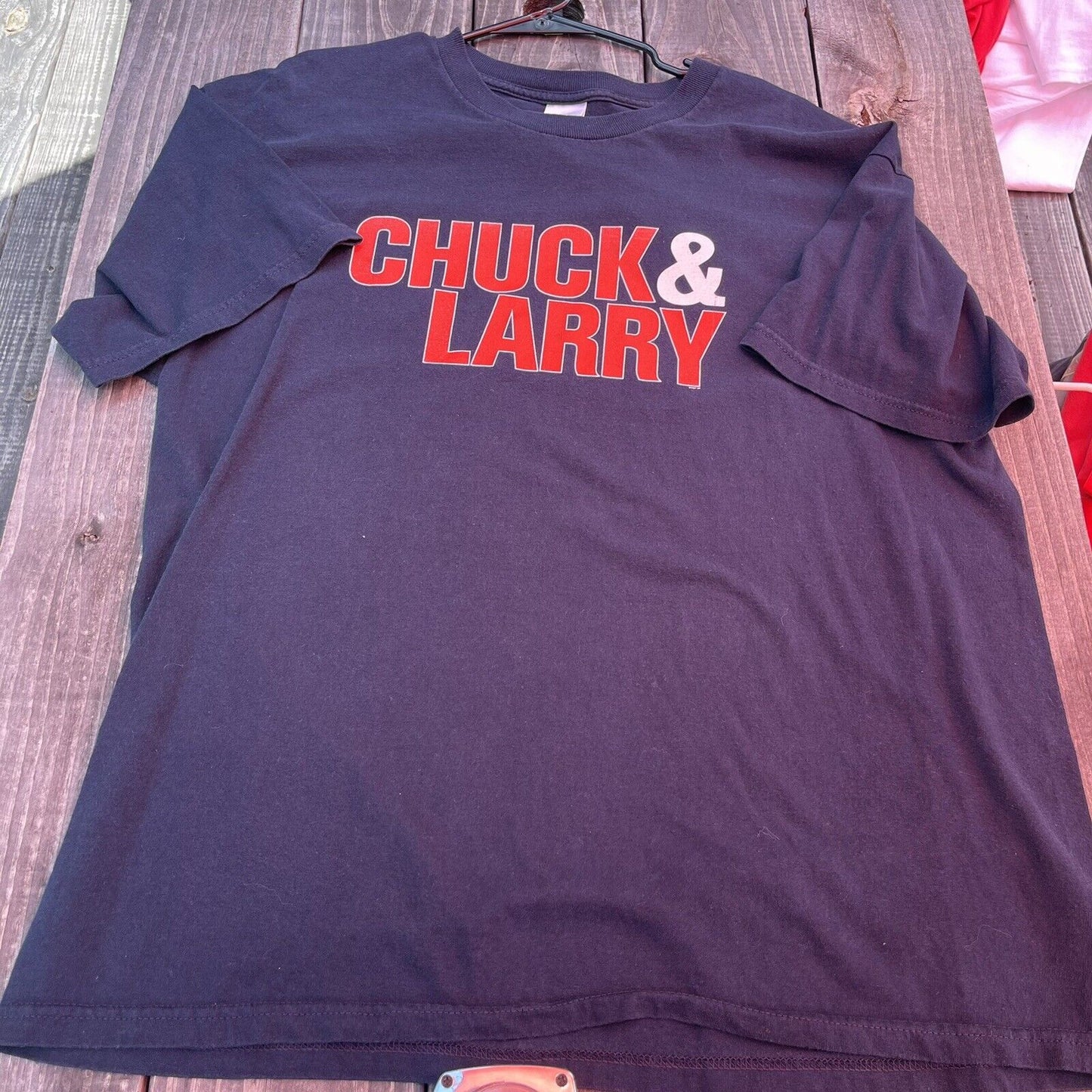 Vintage Y2K Chuck and Larry T-Shirt Movie Promo Adam Sandler Navy blue Mens XL