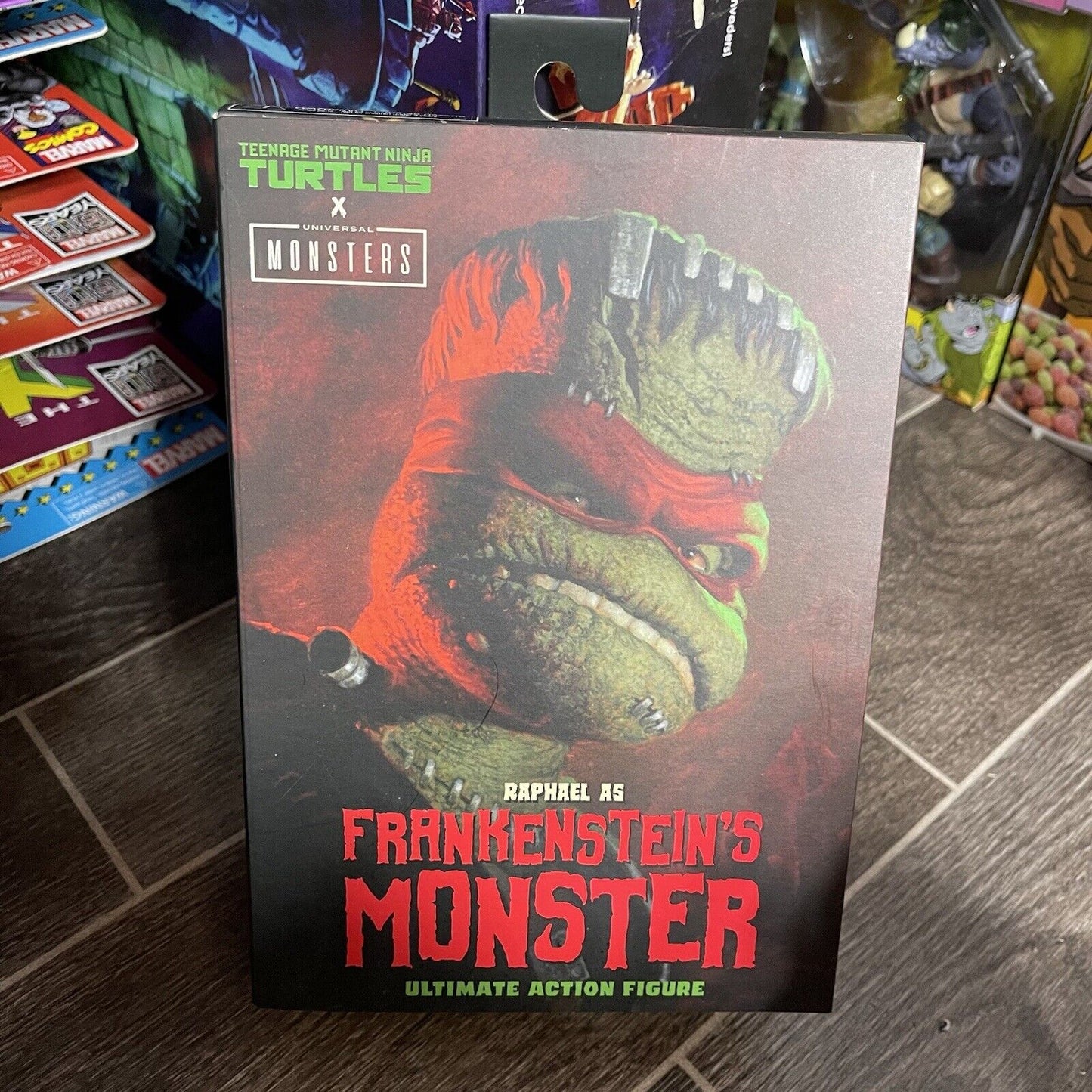 NECA TMNT Universal Monsters Crossover Raphael Frankensteins Monster Figure  A
