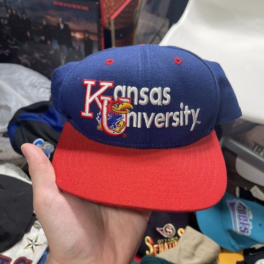 New Era Kansas University Jayhawks Snapback Hat Rock Chalk Jayhawk One Size