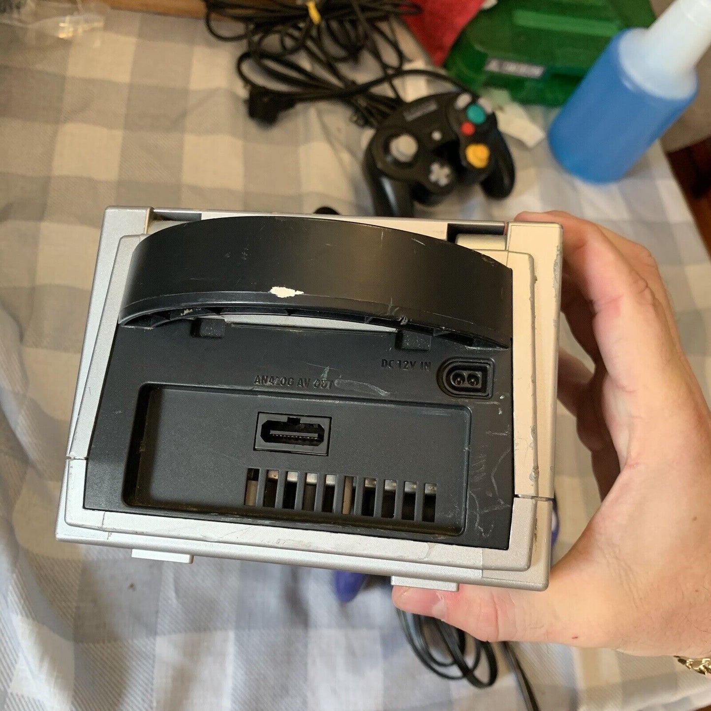 Nintendo GameCube Silver DOL-001 Console w Controller OEM Power & AV Tested