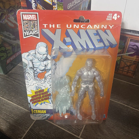 MARVEL 80 YEARS THE UNCANNY X-MEN ICEMAN WITH SLED ACTION FIGURE HASBRO