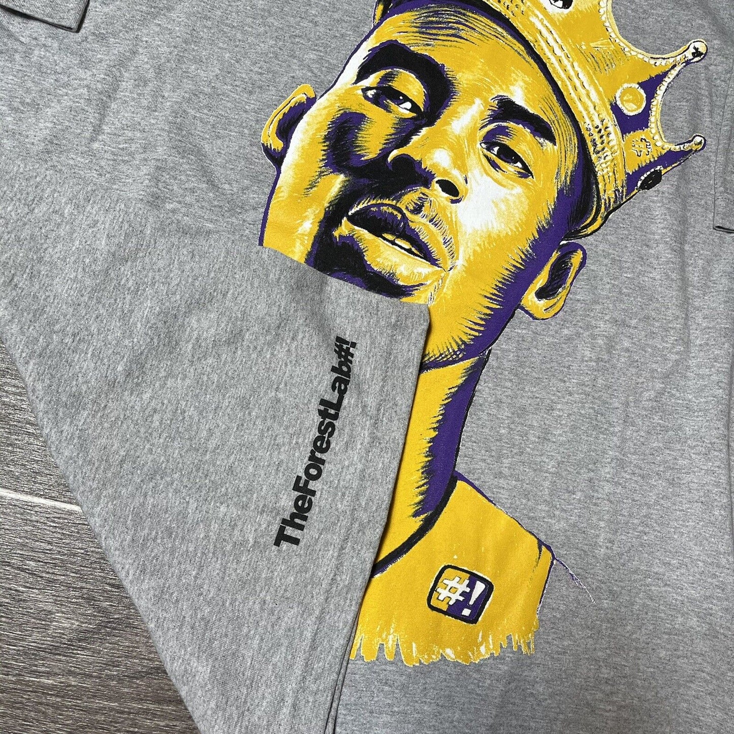 Vintage / Rare Grey Kobe Bryant Forest Lab Only Kings Have Rings Shirt X-Large