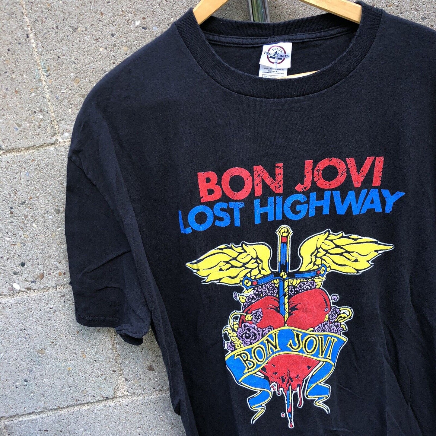 Bon Jovi Lost Highway Concert Tour T Shirt XL Black 2008
