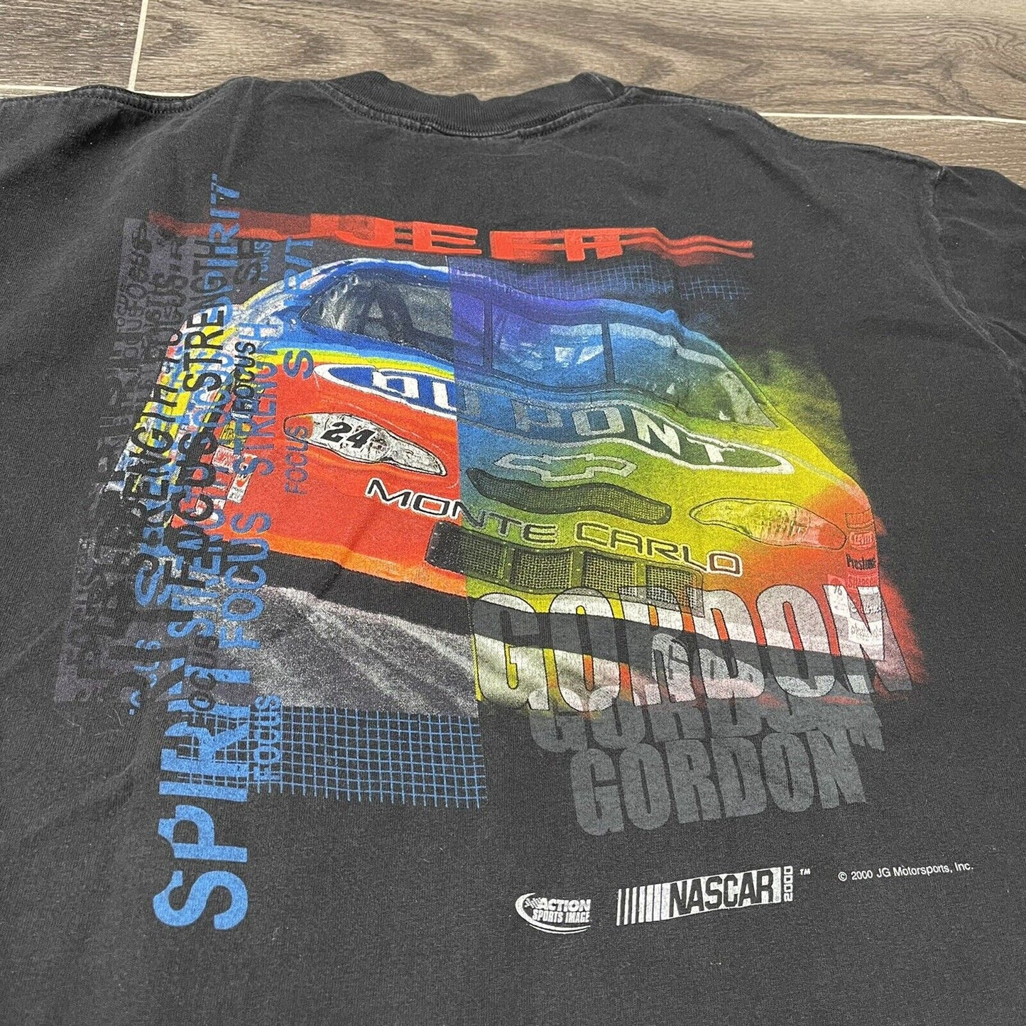 RARE VINTAGE 2000 Jeff Gordon T Shirt NASCAR DUPONT Size Large
