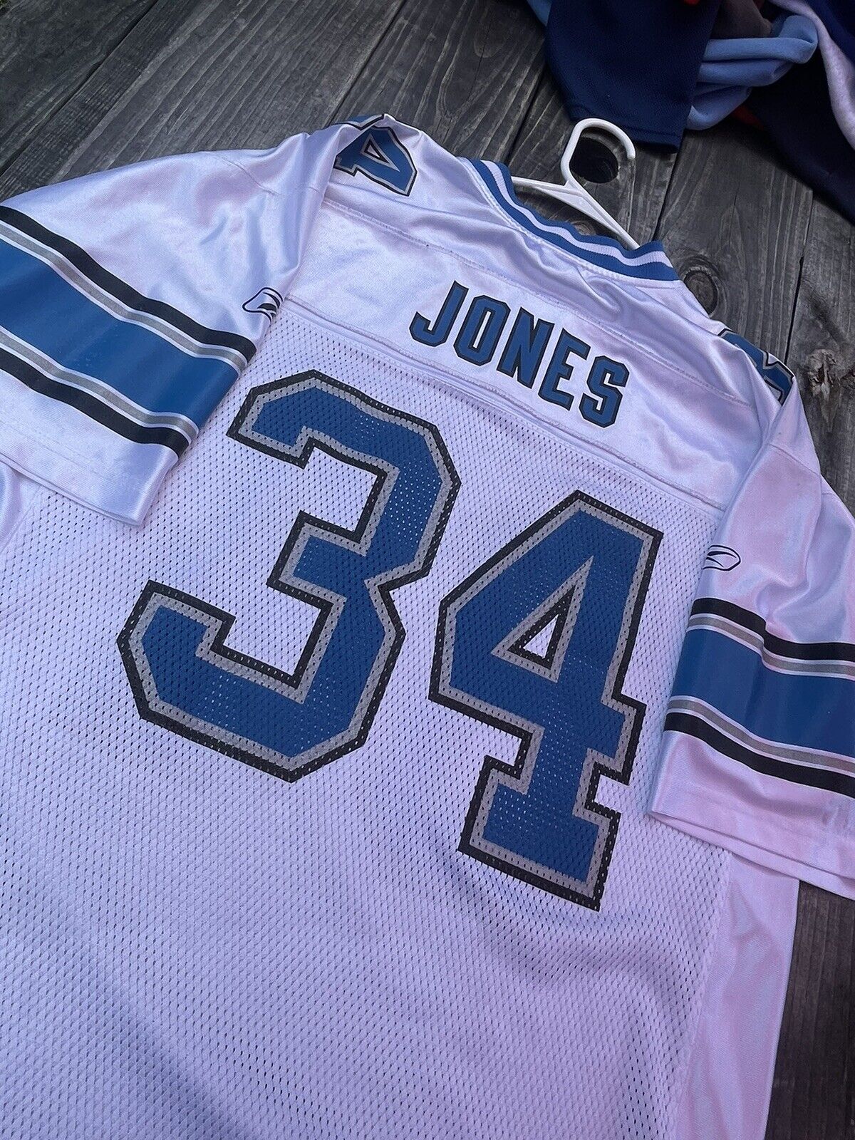 Vintage Detroit Lions Kevin Jones Reebok Jersey Size M White Nfl
