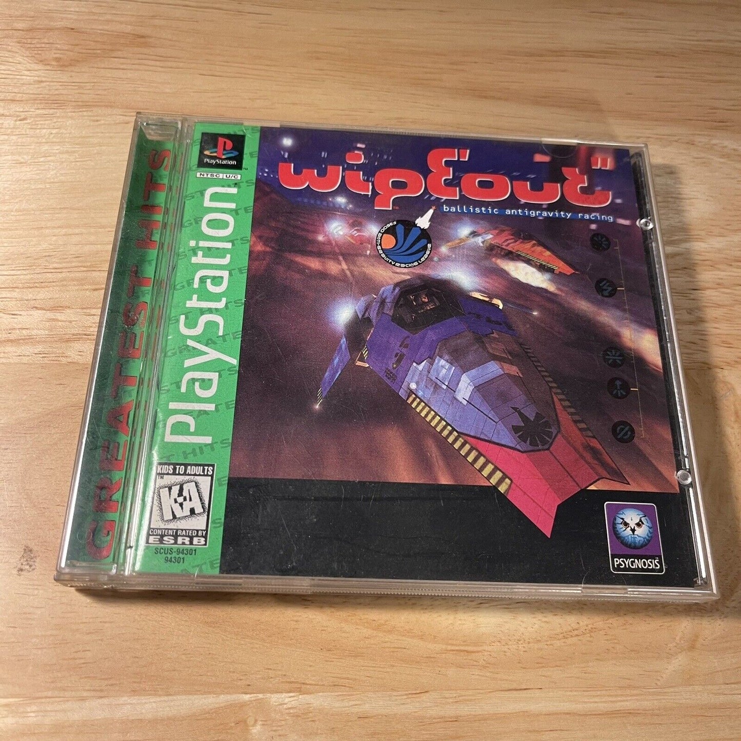 WipeOut PS1 PlayStation 1 GH + Reg Card - Complete CIB