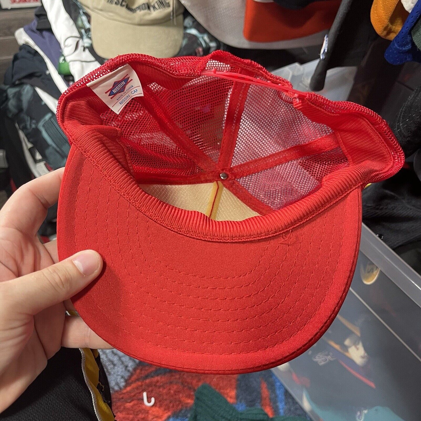 Vintage Cincinnati Reds MLB Snapback Mesh Trucker Hat 80s Annco Red Large