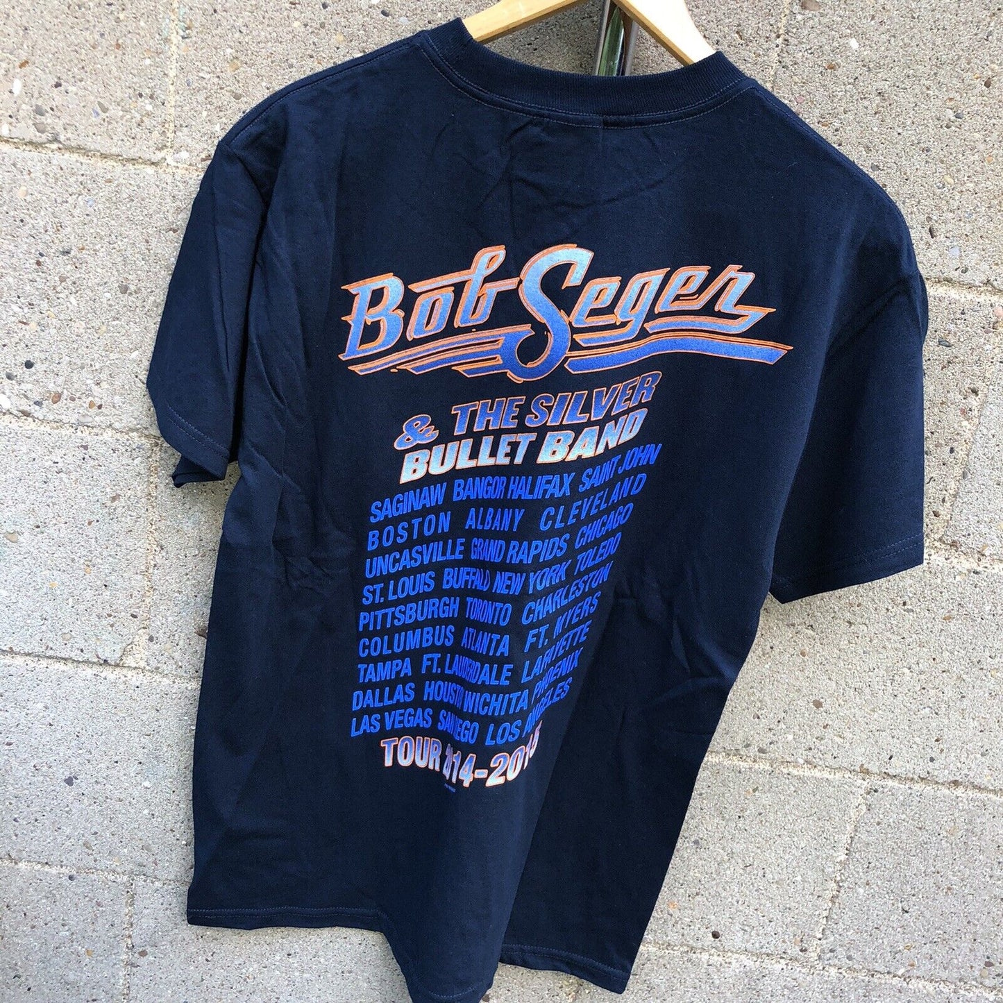 Rare Bob Seger Ride Out 2014 2015 Concert Tour T Shirt M Rock Classic Rock EUC