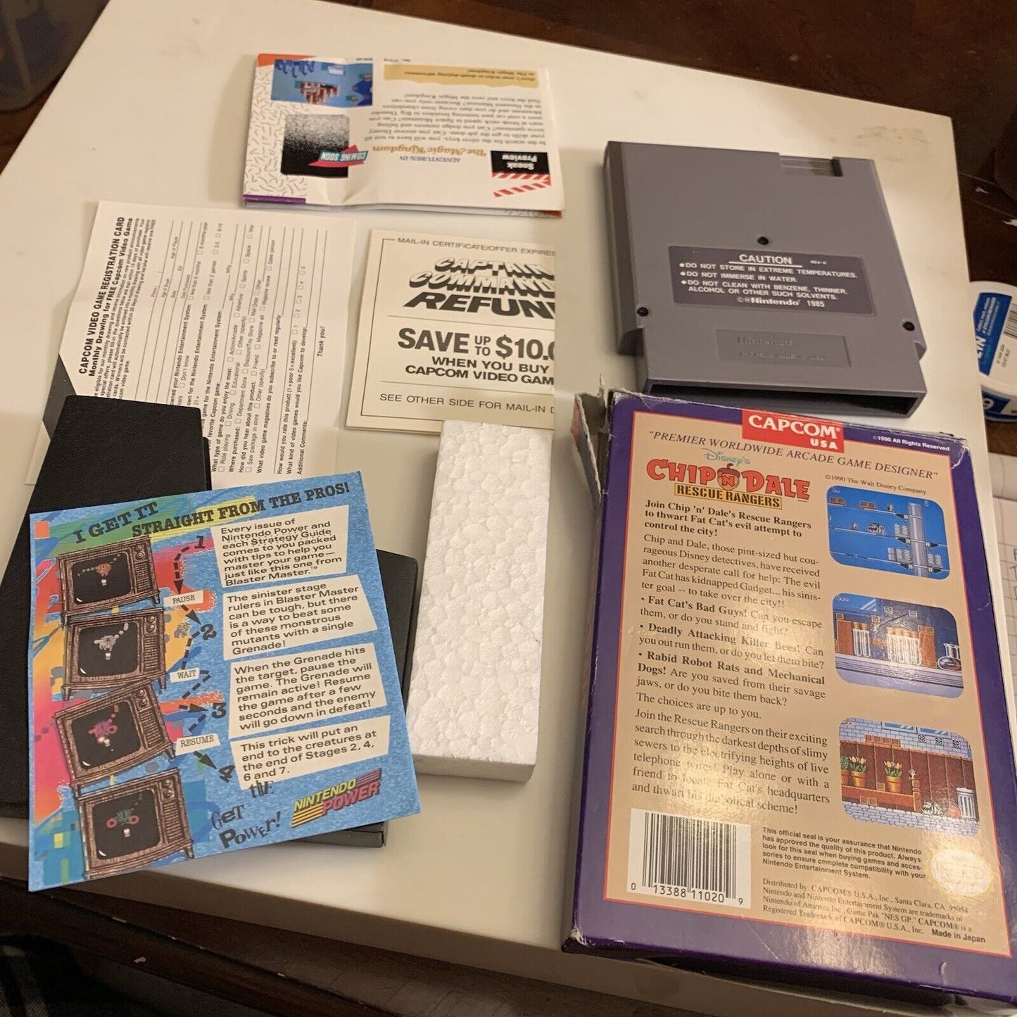 Nintendo NES - 1990 - Chip 'n Dale Rescue Rangers - Capcom - Complete in Box CIB