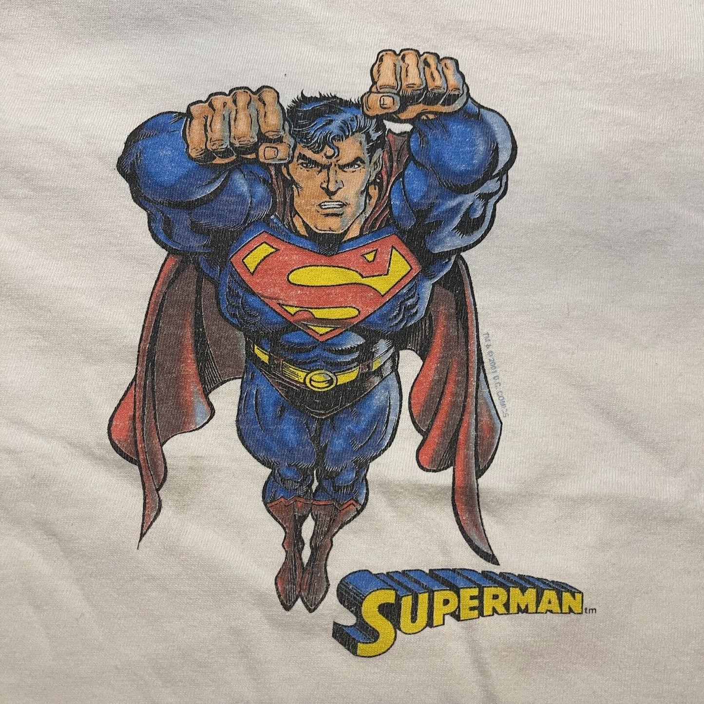 2001 Superman T Shirt Size Medium