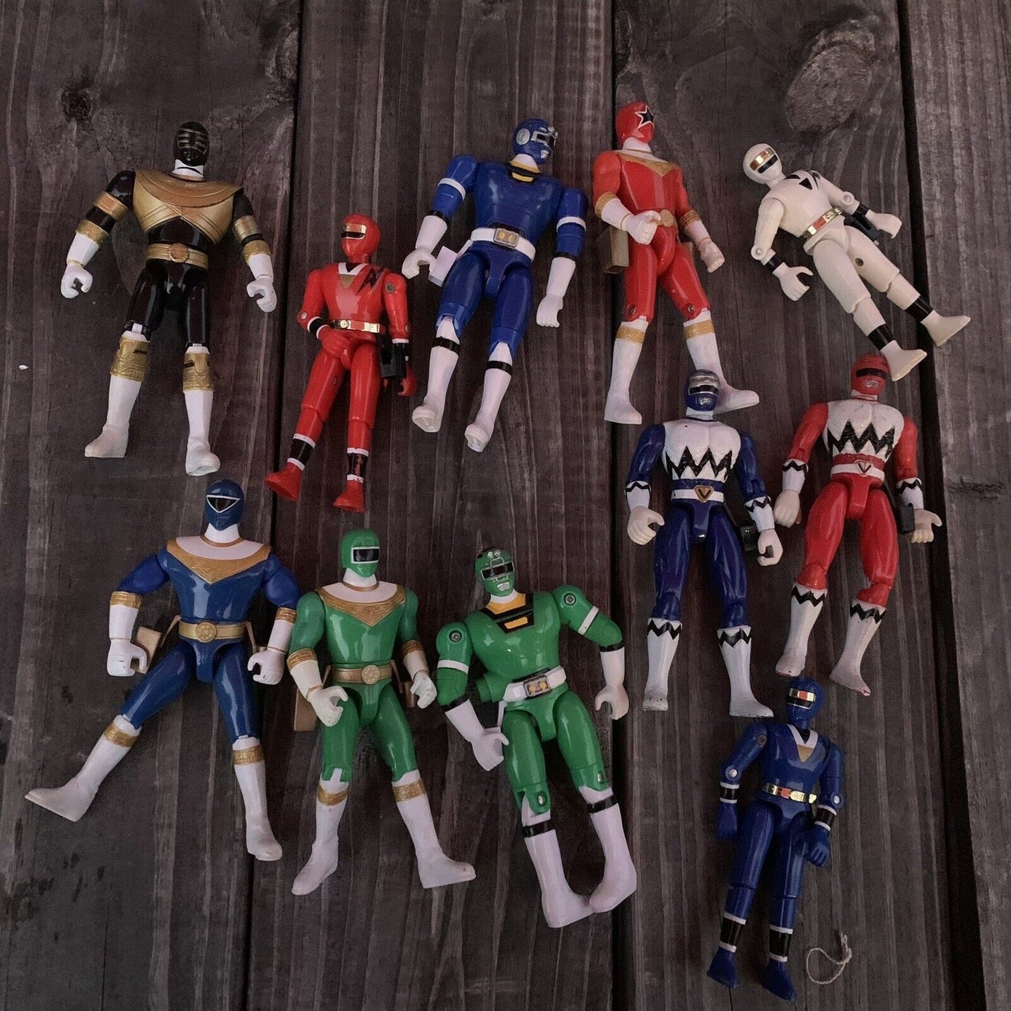 Lot Of 11 Power Ranger Action Figures