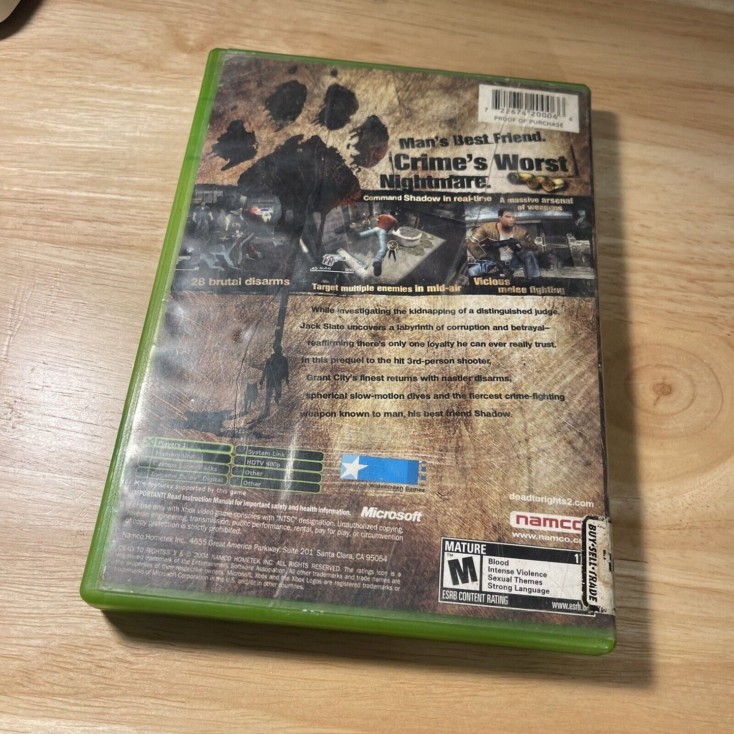 Dead to Rights II (2) (Microsoft Xbox, 2005) Tested & Working