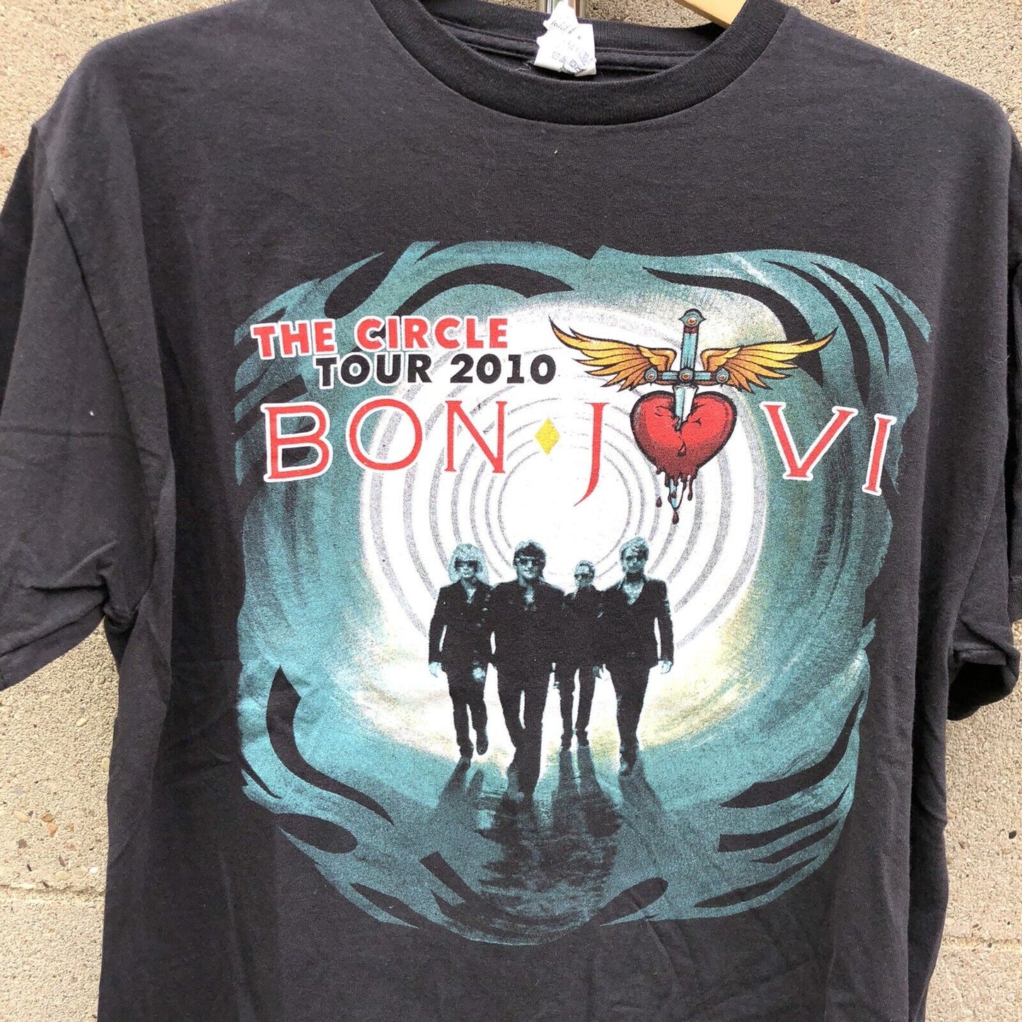 Bon Jovi 2010-11 The Circle North America Tour Men's Size Large L Rock T-Shirt