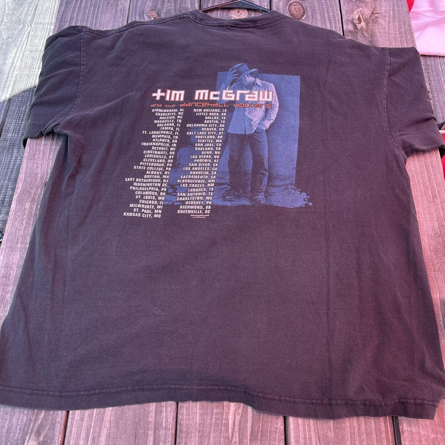 VINTAGE Tim McGraw Dancehall Doctors Tour 2003 T Shirt Men Adult Xl Black
