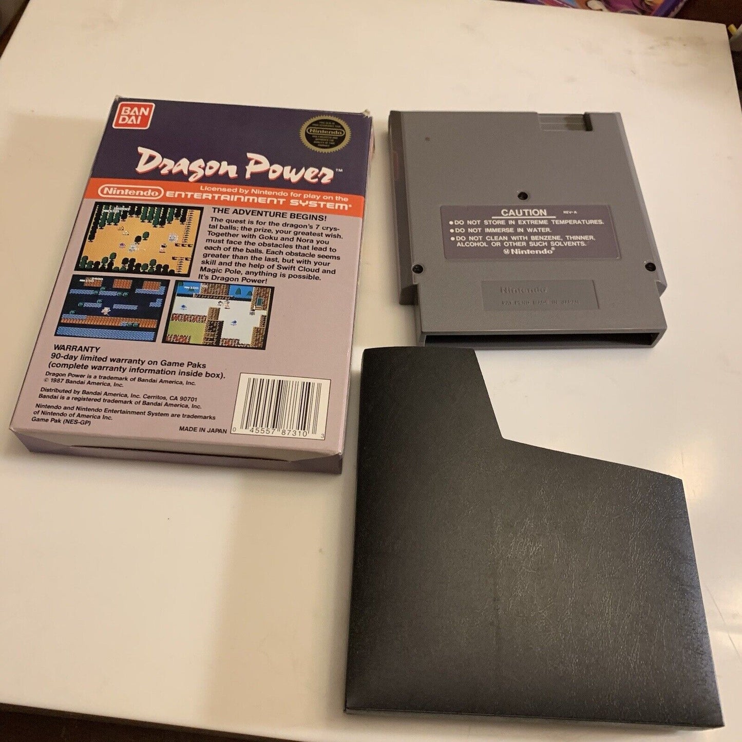 Dragon Power BANDAI NES Nintendo  Box Cart
