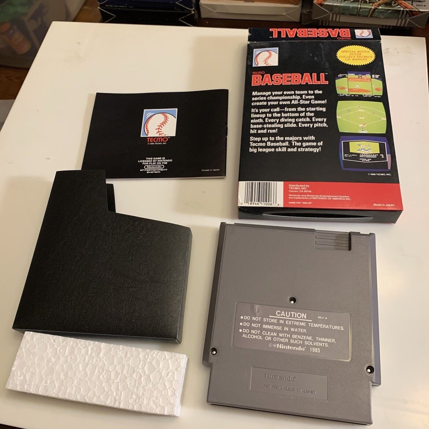 Tecmo Baseball (Nintendo Entertainment System, 1989) cib complete in box