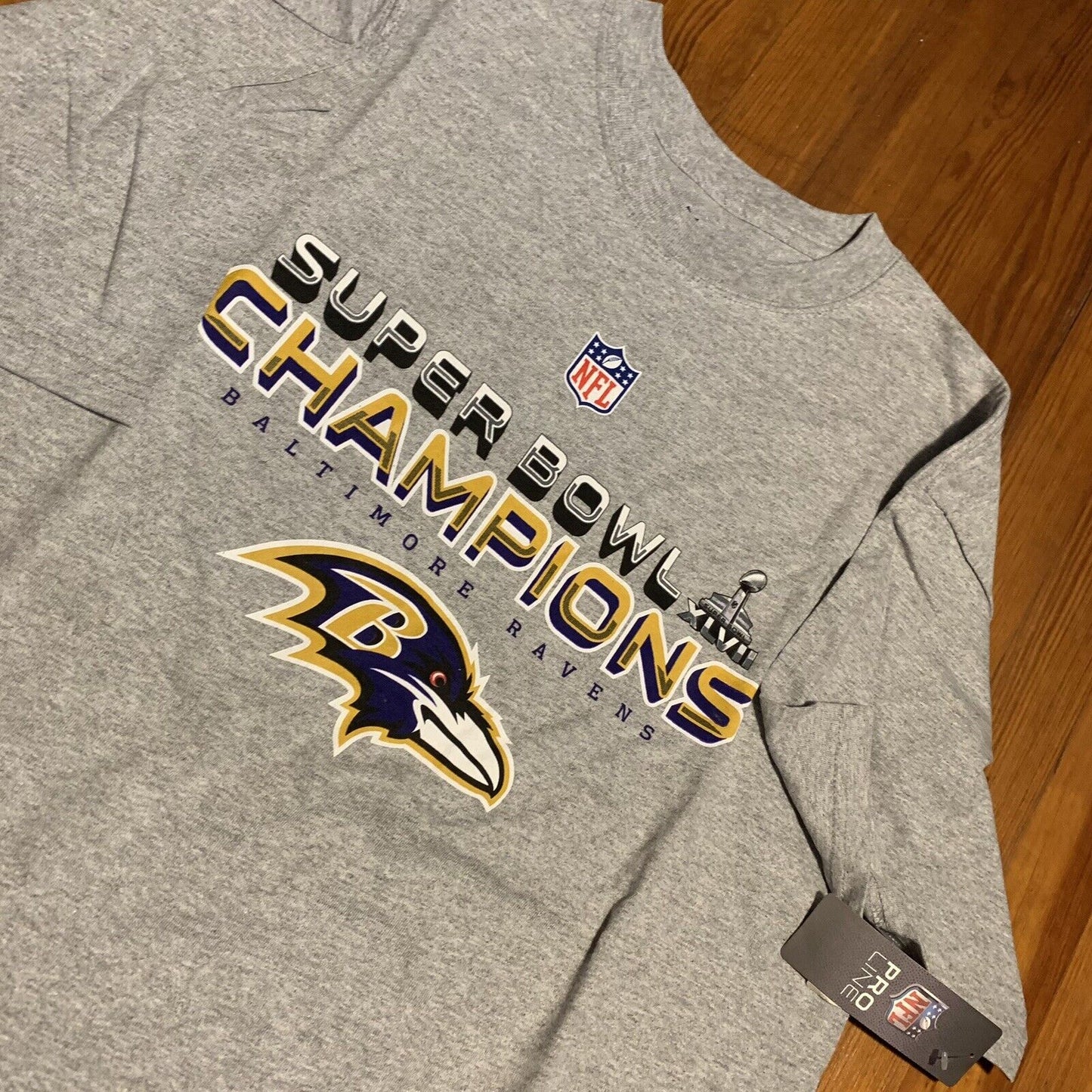 2012 NFL Baltimore Ravens Super Bowl Champs T-shirt Size XL
