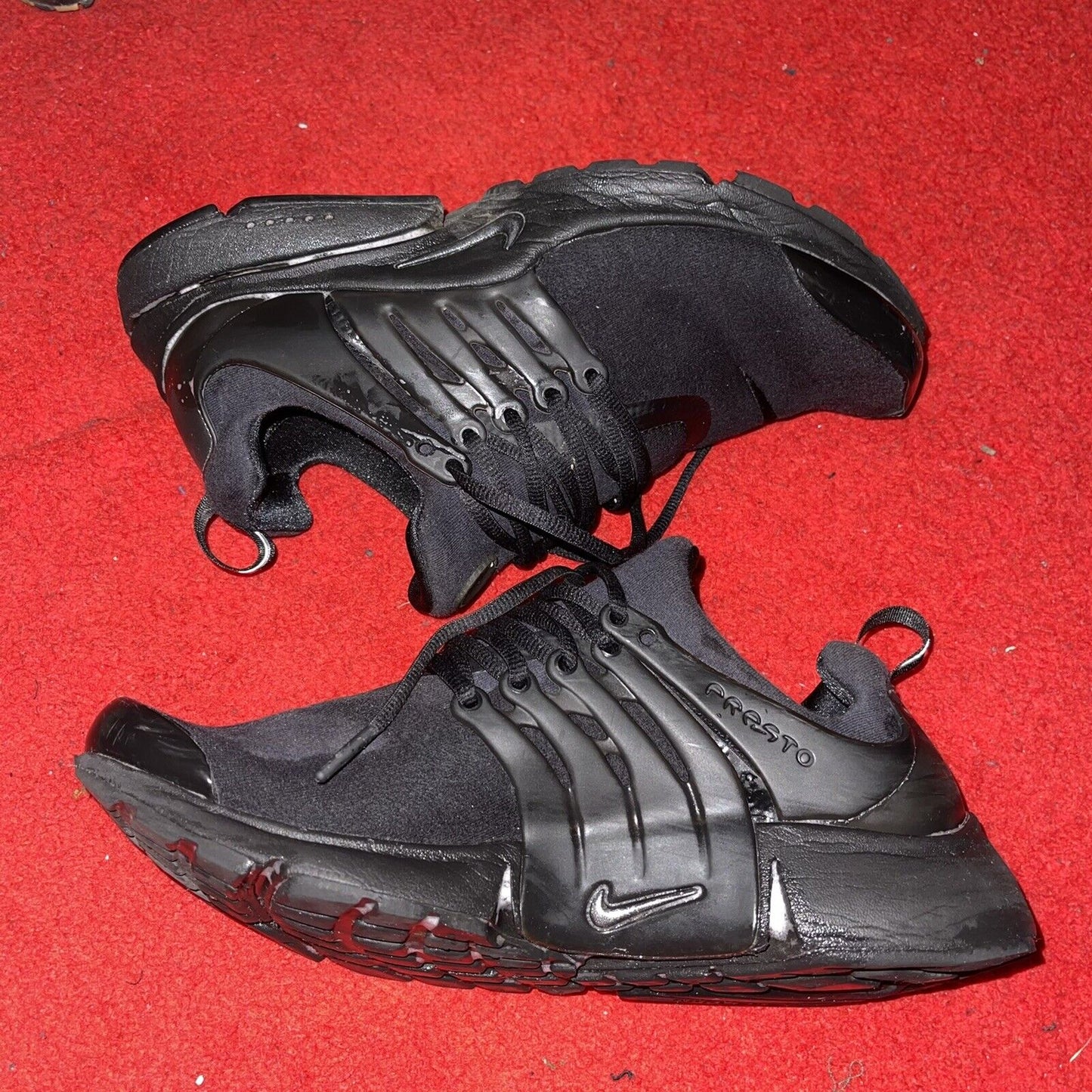 Nike 305919-009 Air Presto Triple Black Casual Running Shoe Size S (8-9)