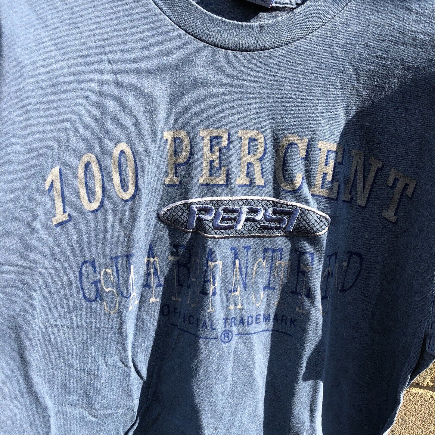 PEPSI - 100 Percent Guaranteed Satisfaction Cola T-Shirt New! NWT Adult  LG / XL